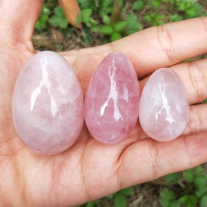 Rose Quartz Egg Drilled or Undrilled