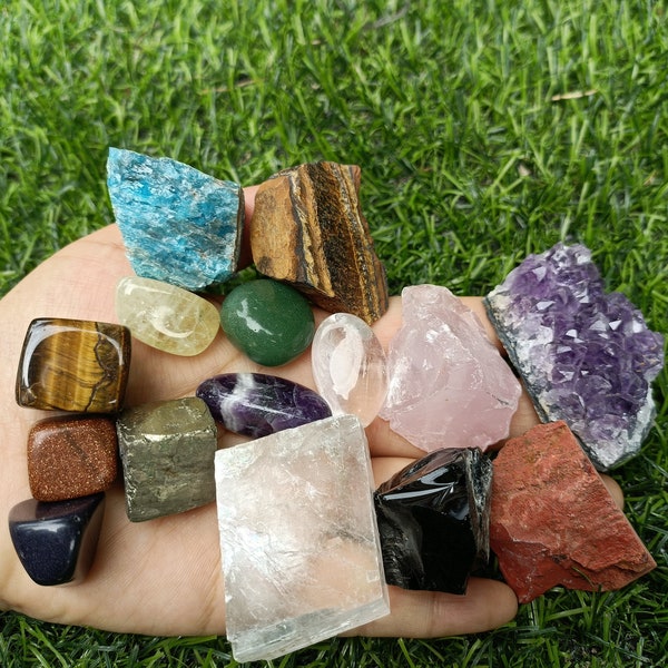 Healing Crystals and Stones Gift Set of 15