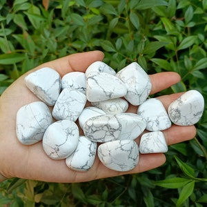 White Howlite Tumbled Stones 20-40mm (1 inch to 1.5 inches)