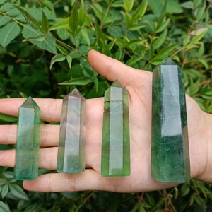 Green Fluorite Point Tower in 4 Sizes