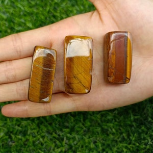 Tiger&#39;s Eye Tumbled Stones Rectangle 20-40mm