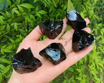 Raw Black Obsidian Chunk 30-50mm
