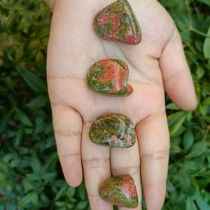 Unakite Tumbled Stones - Pack Of 5 Healing Crystals (20-25mm) For Heart Chakra & Scorpio - View #7