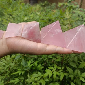 Rose Quartz Pyramid, Crystal Pyramid in Many Sizes - Etsy