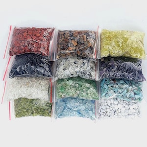 2oz Crystal Chips, 56g Crushed Mini Tumbled Gemstones 5-7mm