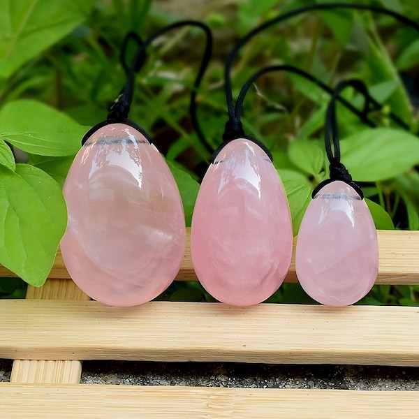 Oeuf de quartz rose percé ou non percé