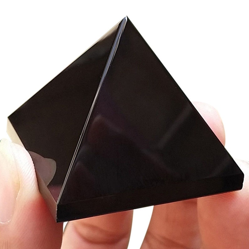 Large Black Obsidian Crystal Pyramid Also Available in Many - Etsy