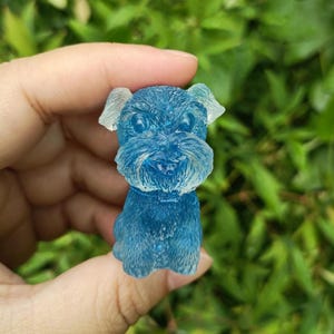 Crystal Dog Schnauzer Resin 1.65&quot; (42mm)