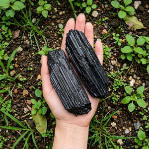 Large Raw Black Tourmaline Stone, Rough Crystal, 0.35–17.6 oz (10–500g)