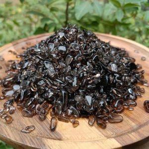 Smoky Quartz Chips 5-7mm: Choose 1 oz, 2 oz, 3 oz, 4 oz Bulk