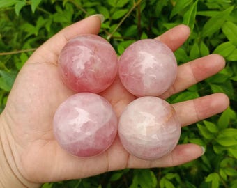 AAA Rose Quartz Sphere: Crystal Ball (30-40mm)