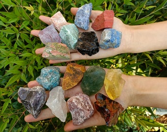 Raw Crystal Starter Set: 16 Popular Healing Stones (2 lb)