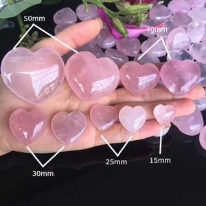 Coeur de quartz rose Choisissez votre taille image 2