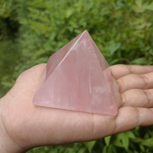 Rose Quartz Pyramid, Crystal Pyramid in Many Sizes