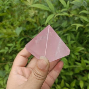 Rose Quartz Pyramid, Crystal Pyramid in Many Sizes