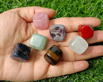 Seven Chakra Crystal Cube Set