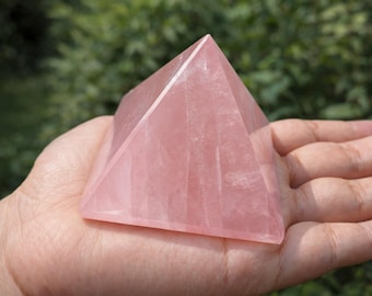 Rose Quartz Pyramid, Crystal Pyramid in Many Sizes