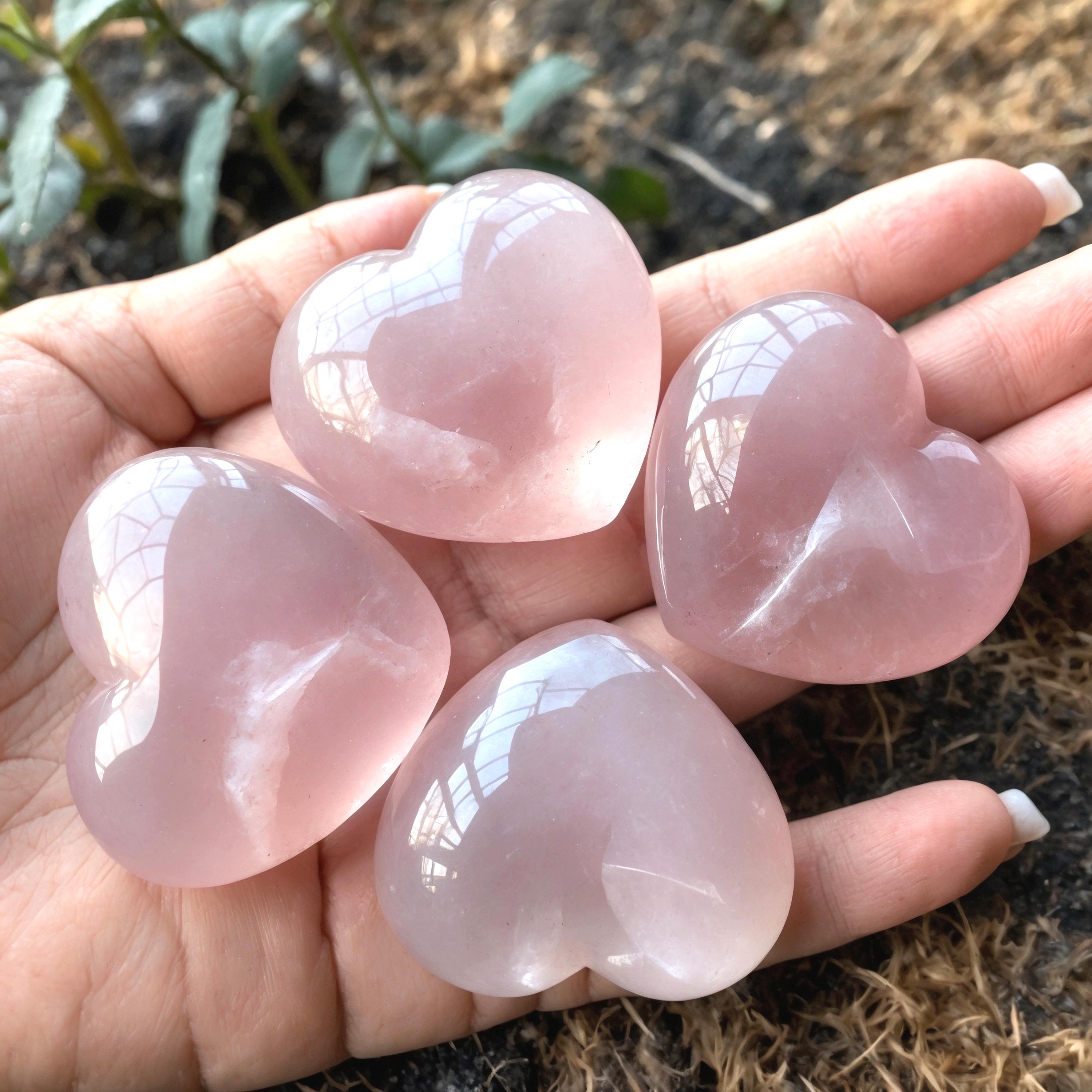 超高品質 シャボン玉虹 ピンククリアクォーツ パーム ピンククリスタル