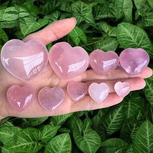 Rose Quartz Heart Choose Your Size