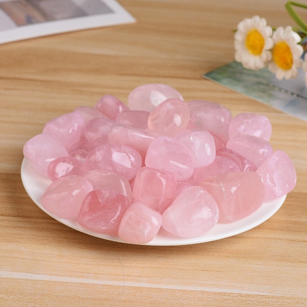 Rose Quartz Tumbled Stones 20-40mm (1"-1.5")