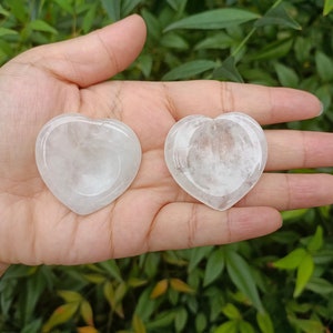Clear Quartz Heart Worry Stone