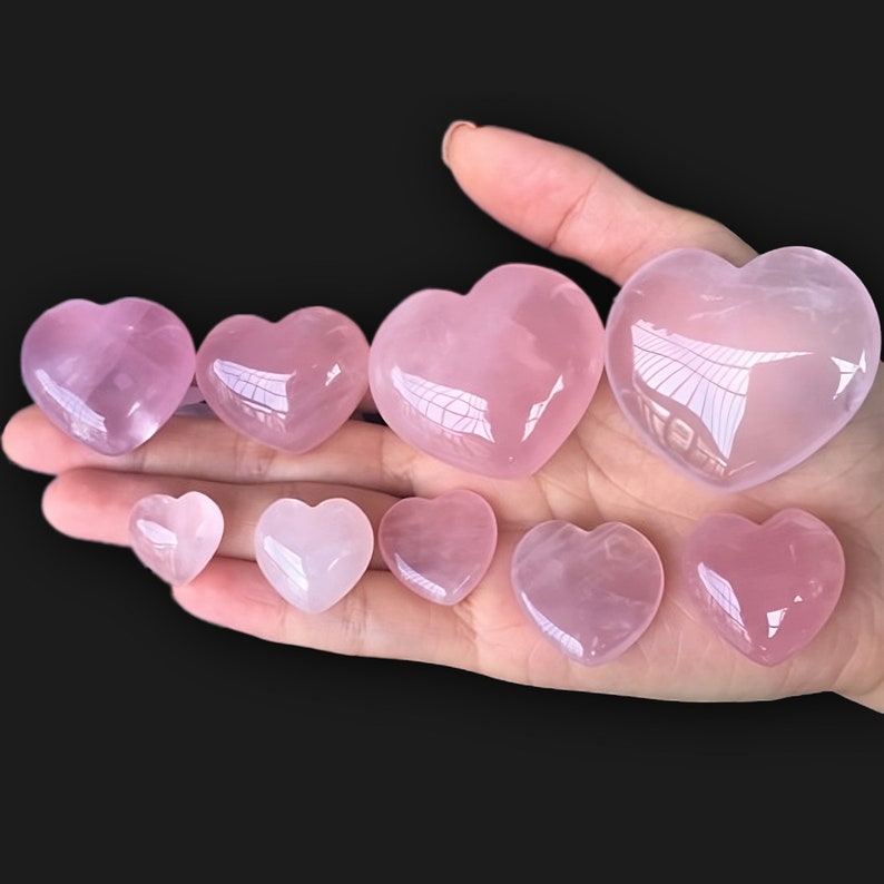 Coeur de quartz rose Choisissez votre taille image 1