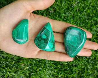 Malachite Tumbled Stones Large Genuine Natural
