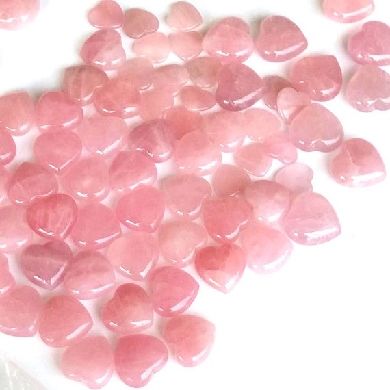 Stone Decorative Bowl Natural Heart Shaped Polished Heart Shaped Gem Rose  Quartz Stones for Painting Crafts Stone Decorations for Aquarium Rubber  Stepping Stones Outdoor Stone Decorative Tray 