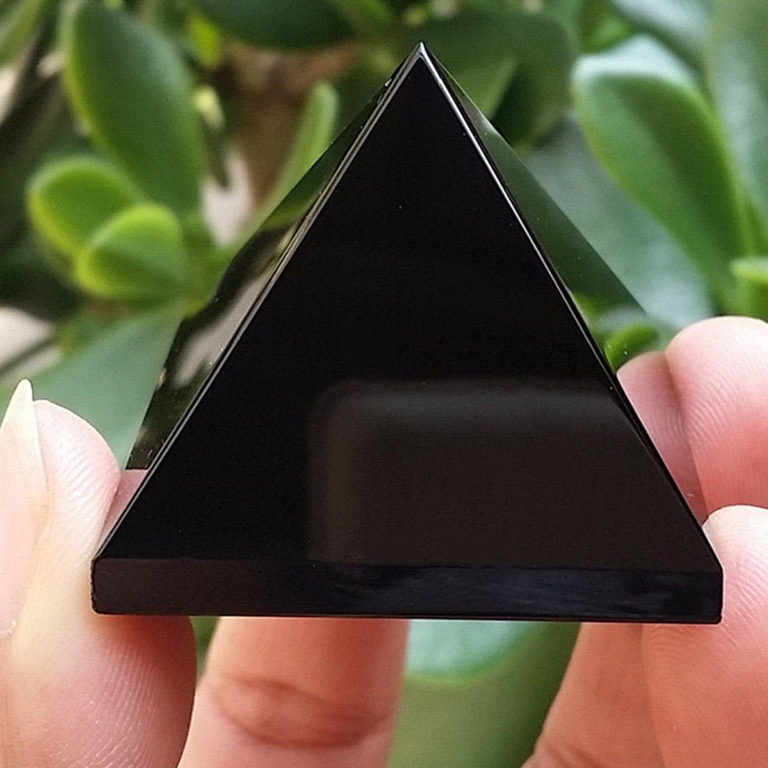 Large Black Obsidian Crystal Pyramid Also Available in Many - Etsy