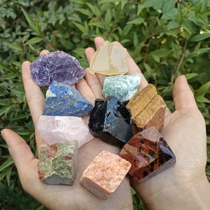 Startset ruwe kristallen: grote brokken, 10 genezende stenen (1 pound)