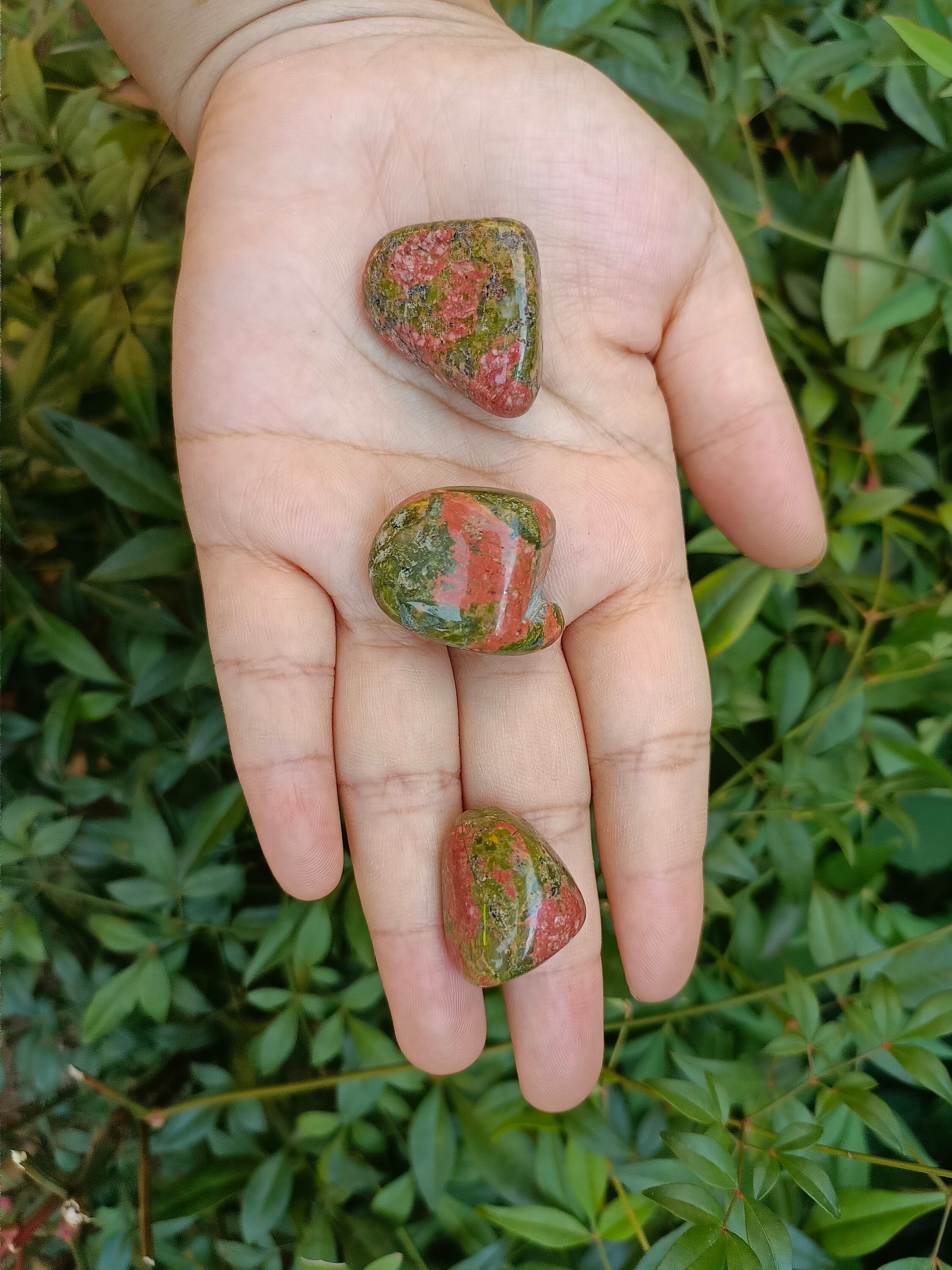 Unakite Tumbled Stones - Pack Of 5 Healing Crystals (20-25mm) For Heart Chakra & Scorpio - View #6
