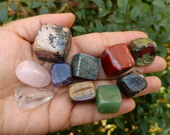 Tumbled Healing Crystals Starter Kit: 10-Piece Crystal Set in Gift Box