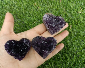 アメジスト ハートクラスター 40-50 mm - Etsy 日本