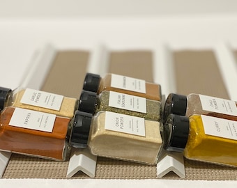 Custom Spice Drawer Organizer | Vertical Spice Jar Storage