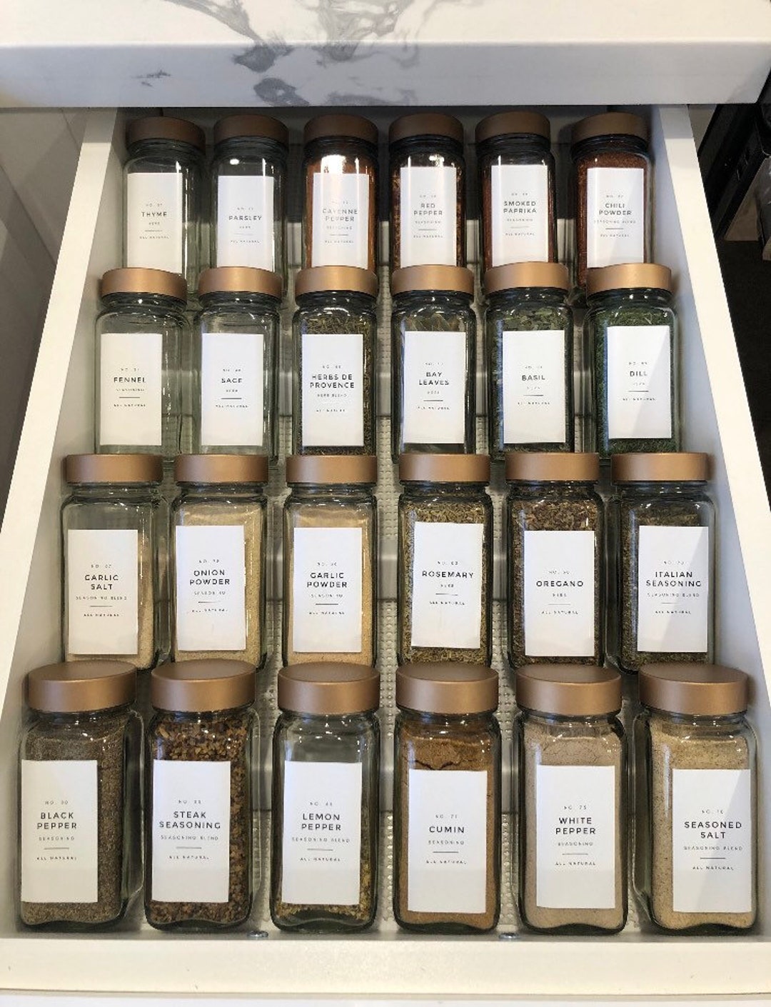The Well Organized Spice Drawer: Featuring the Best 8 oz Spice Jars 