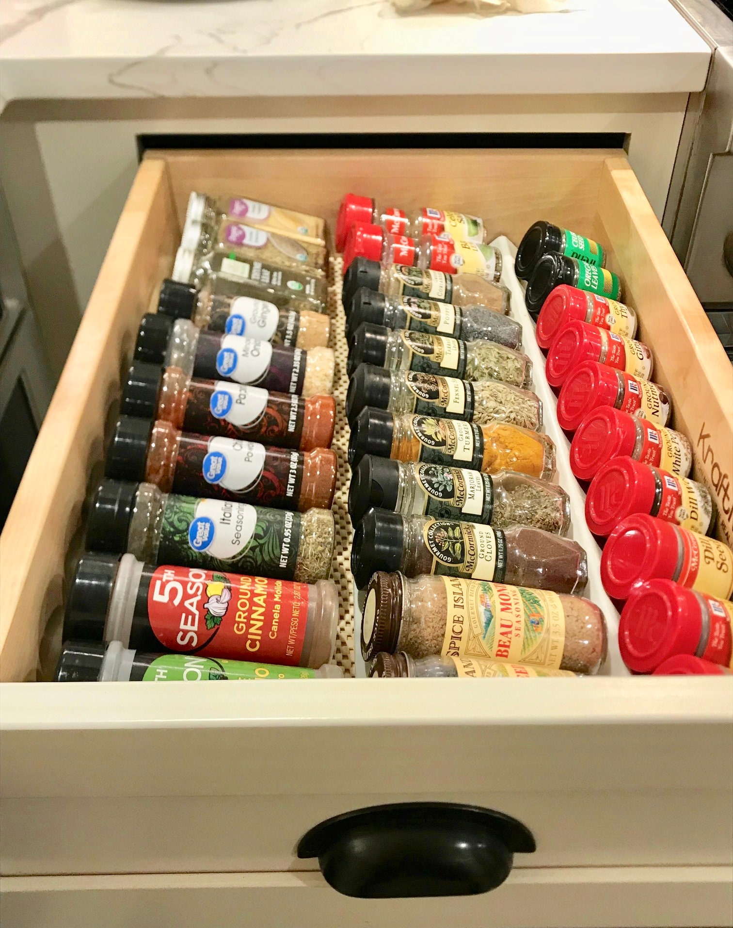 Spice Rack Spice Bottle Organizer With 28 Spice Jars Drawer - Temu