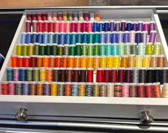 Thread Spool Drawer Organizer, Sewing Storage, Seamstress Gift
