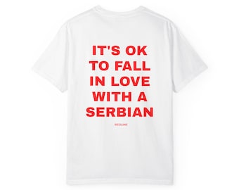 Oversized Unisex premium cotton 210g Funny Serbian quote comfort colors 1717 Tshirt, oversized graphic tee, Streetwear shirt, Back print