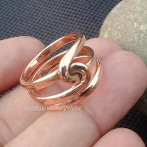 100% Pure copper knot ring, PIP or DIP Joint Celtic Chunky ring, Handmade Beautiful jewelry, Healing Copper Arthritis Relief splint ring,