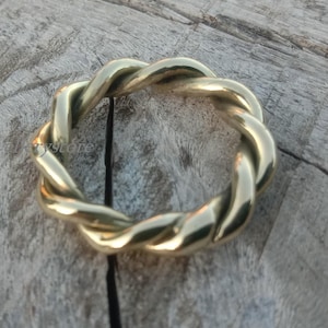 Handgjorda tvinnade mässingsringar: Boho etniska wrap-smycken,