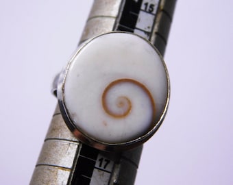 925 Silver Shiva Eye ring, Shiva Eye ring, Handmade Ring, Solid Sterling Silver, Shiva Eye Shell Ring ,Shell Ring, Oval Shell Size 4 to 14,