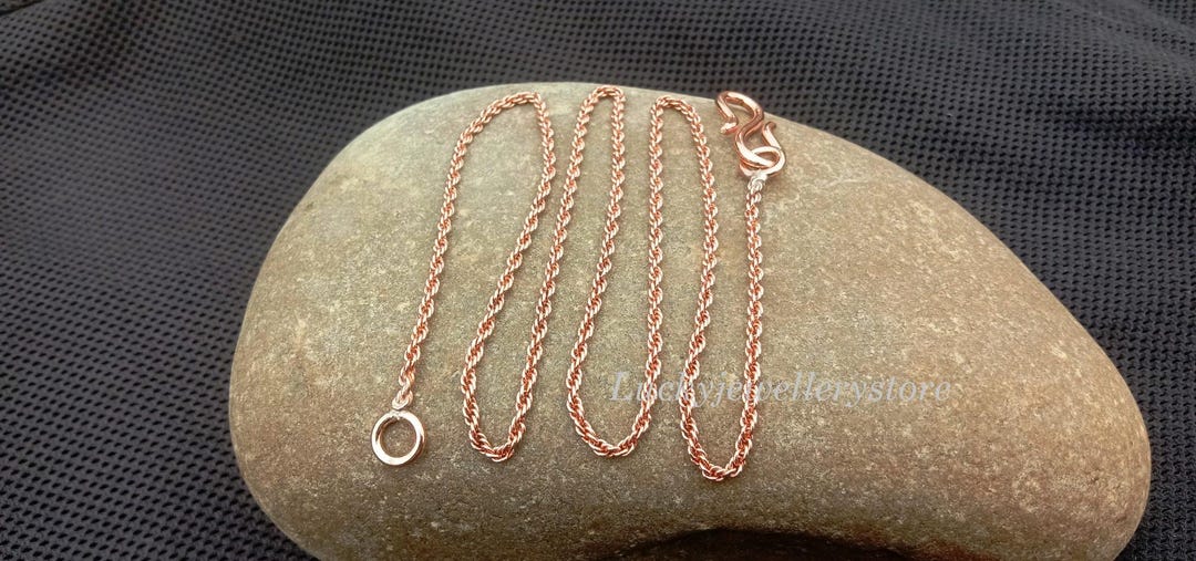 100% Pure Copper Rope Chain Necklace Handmade Copper Jewelry, Vintage ...