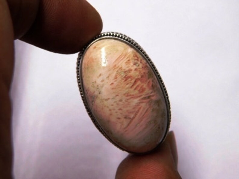 Scolecite Ring Sterling Silver Ring Gift for Her Statement Ring jewelry Ring boho jewelry, Fashion Ring-Handmade Ring-partywear ring