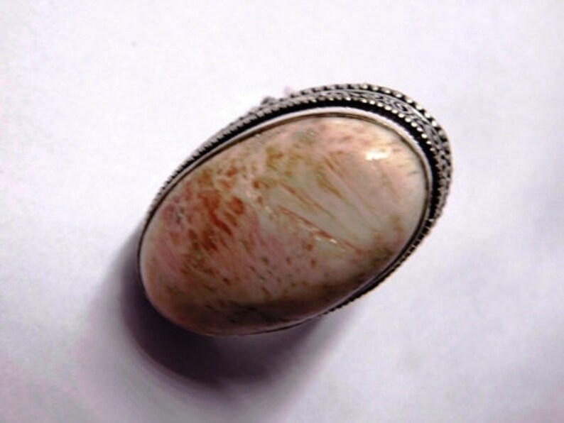Scolecite Ring Sterling Silver Ring Gift for Her Statement Ring jewelry Ring boho jewelry, Fashion Ring-Handmade Ring-partywear ring