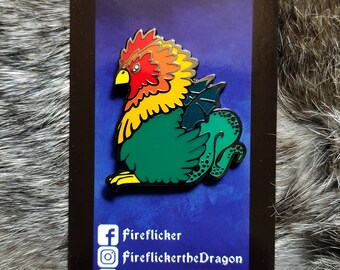 Cockatrice Dragon Enamel Pin