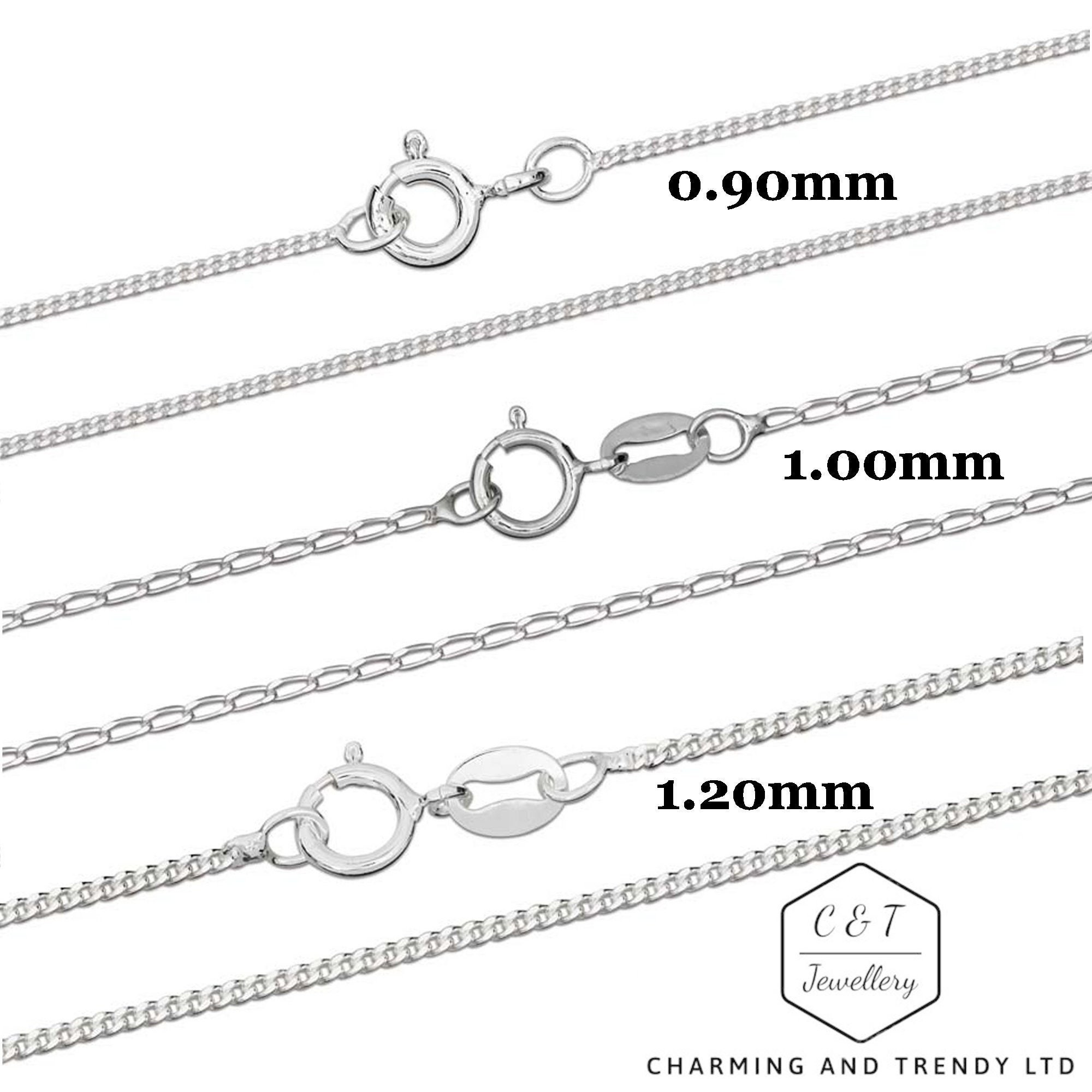 Sterling Silver 0.90mm Thin Delicate Cable Chain Necklace 24 or 30 Inches 18 20 16 