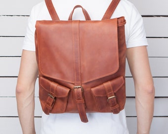 Leather backpack, Laptop backpack, Leather backpack men, Rucksack backpack,Backpack men,Men leather backpack,Travel backpack,School backpack