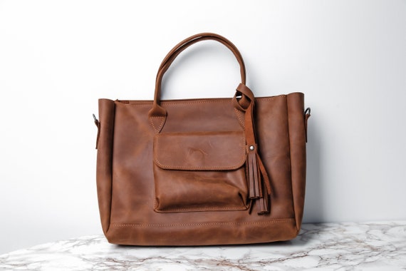 Womens Leather Travel Bag Leather Travel Tote Leather Tote With