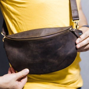 Full Grain Leather Belly Bag Bum Bag Waist Bag Leather Belt Bag Leather Fanny Pack Waist Pack Leather Hip Bag Sling Bag Etsy