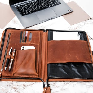 Cartera de cremallera personalizada,Cartera de cremallera grande,Padfolio de cremallera,Padfolio grande,Padfolio de cuero con cremallera,Cartera de cuero personalizada